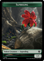 Faerie // Saproling Double-Sided Token [Wilds of Eldraine Commander Tokens] | Dumpster Cat Games