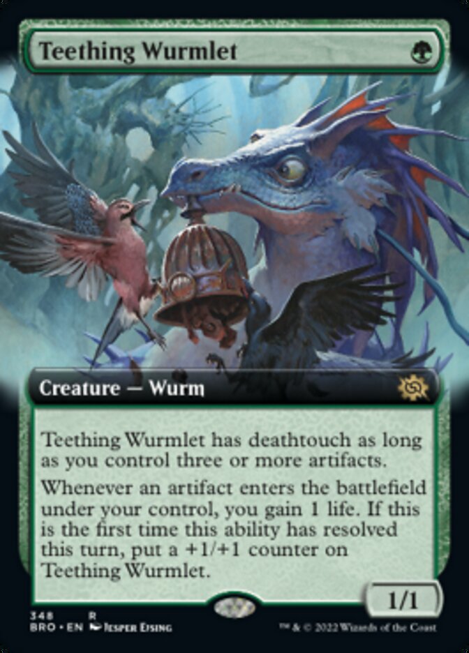 Teething Wurmlet (Extended Art) [The Brothers' War] | Dumpster Cat Games