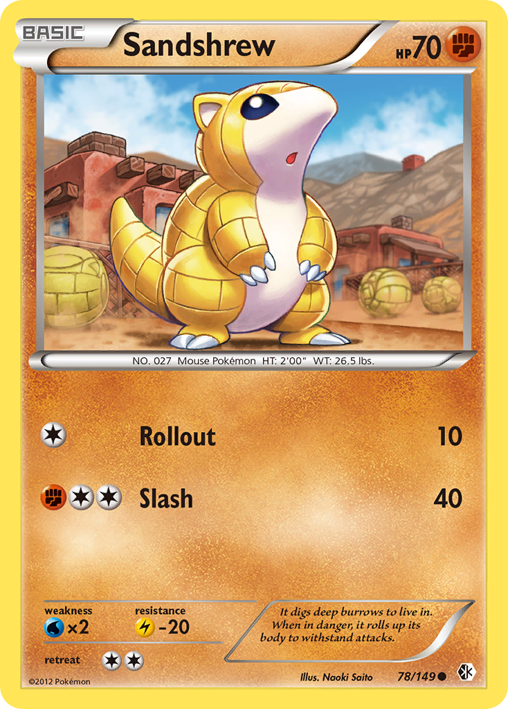 Sandshrew (78/149) [Black & White: Boundaries Crossed] | Dumpster Cat Games
