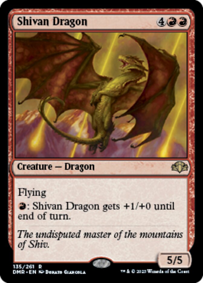 Shivan Dragon [Dominaria Remastered] | Dumpster Cat Games