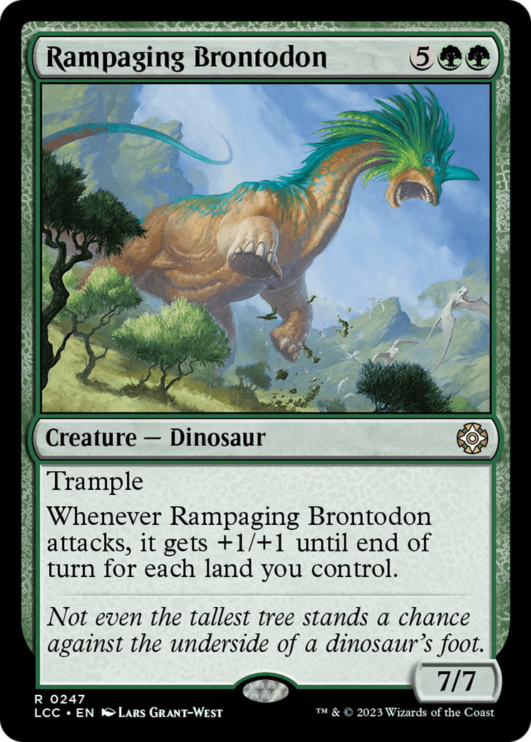 Rampaging Brontodon [The Lost Caverns of Ixalan Commander] | Dumpster Cat Games