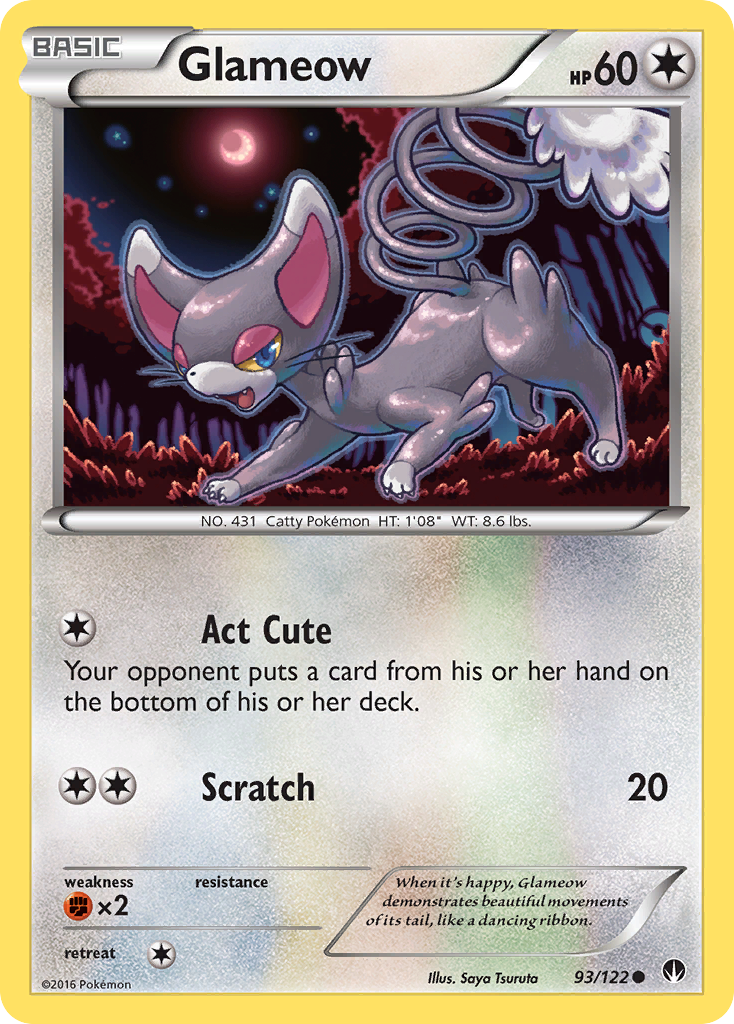 Glameow (93/122) [XY: BREAKpoint] | Dumpster Cat Games