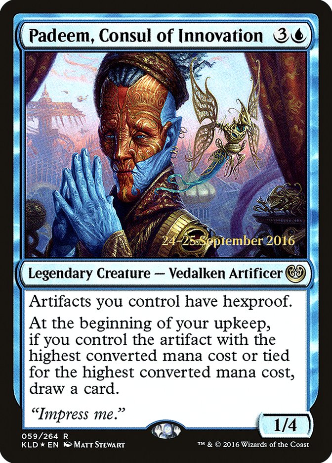Padeem, Consul of Innovation  [Kaladesh Prerelease Promos] | Dumpster Cat Games