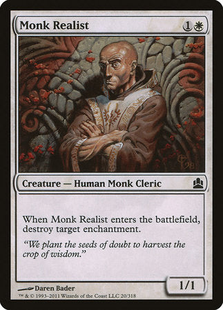 Monk Realist [Commander 2011] | Dumpster Cat Games