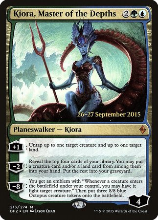 Kiora, Master of the Depths [Battle for Zendikar Promos] | Dumpster Cat Games