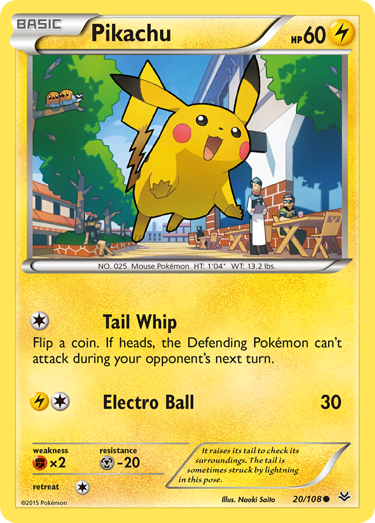 Pikachu (20/108) [XY: Roaring Skies] | Dumpster Cat Games
