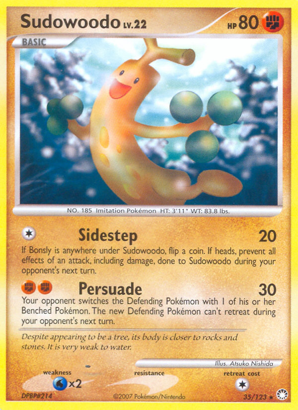 Sudowoodo (35/123) [Diamond & Pearl: Mysterious Treasures] | Dumpster Cat Games