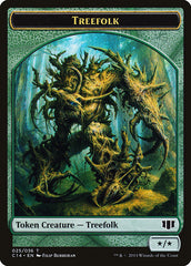 Treefolk // Wolf Double-sided Token [Commander 2014 Tokens] | Dumpster Cat Games