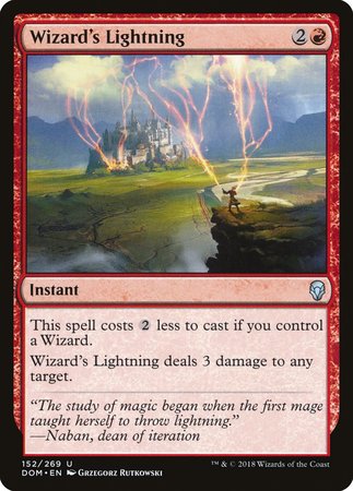 Wizard's Lightning [Dominaria] | Dumpster Cat Games