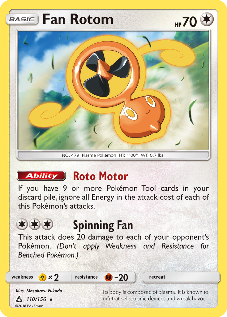 Fan Rotom (110/156) [Sun & Moon: Ultra Prism] | Dumpster Cat Games