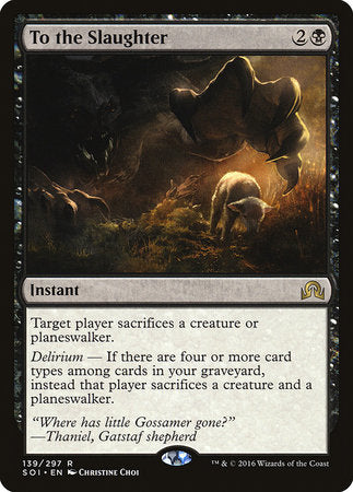To the Slaughter [Shadows over Innistrad] | Dumpster Cat Games