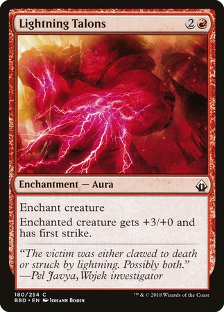 Lightning Talons [Battlebond] | Dumpster Cat Games