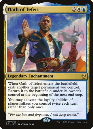 Oath of Teferi [Dominaria] | Dumpster Cat Games