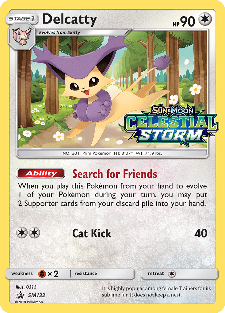 Delcatty (SM132) [Sun & Moon: Black Star Promos] | Dumpster Cat Games