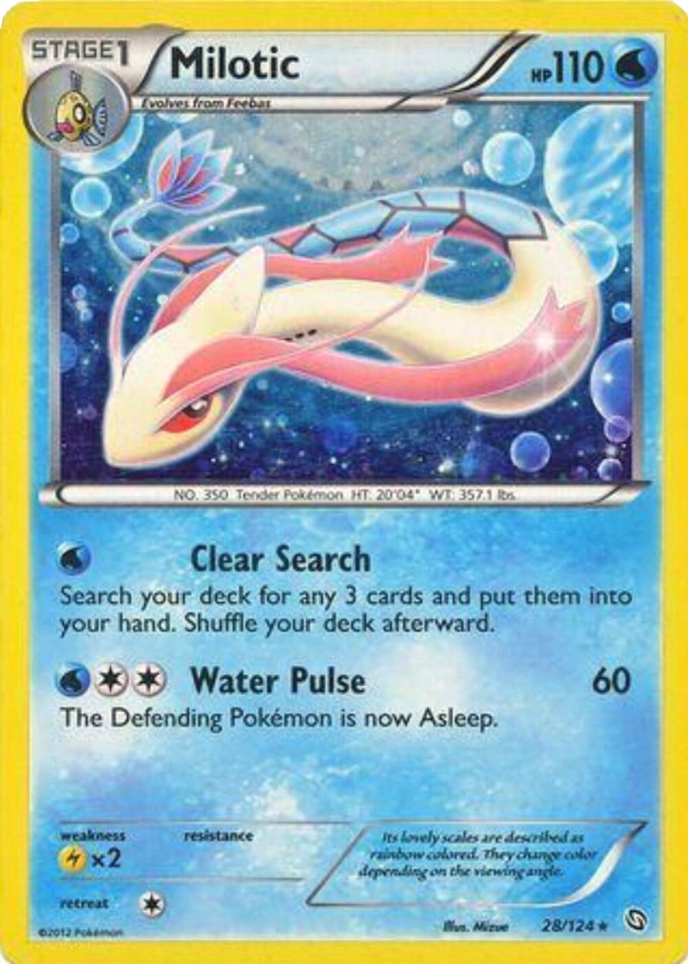 Milotic (28/124) (Cosmos Holo) [Black & White: Dragons Exalted] | Dumpster Cat Games