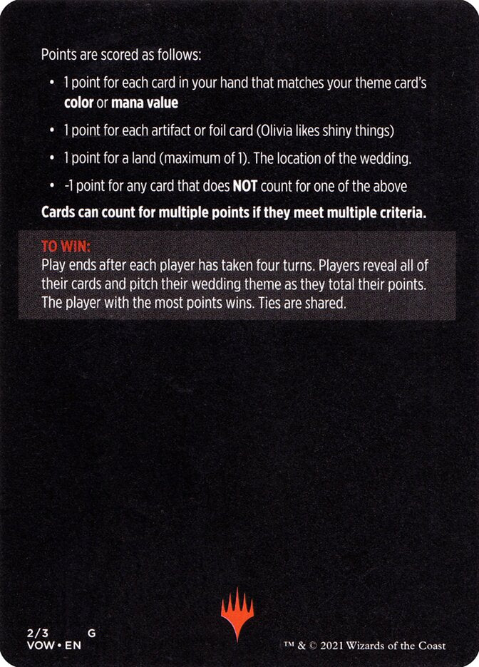 Vampire Wedding Planner (Magic Minigame) [Innistrad: Crimson Vow Minigame] | Dumpster Cat Games