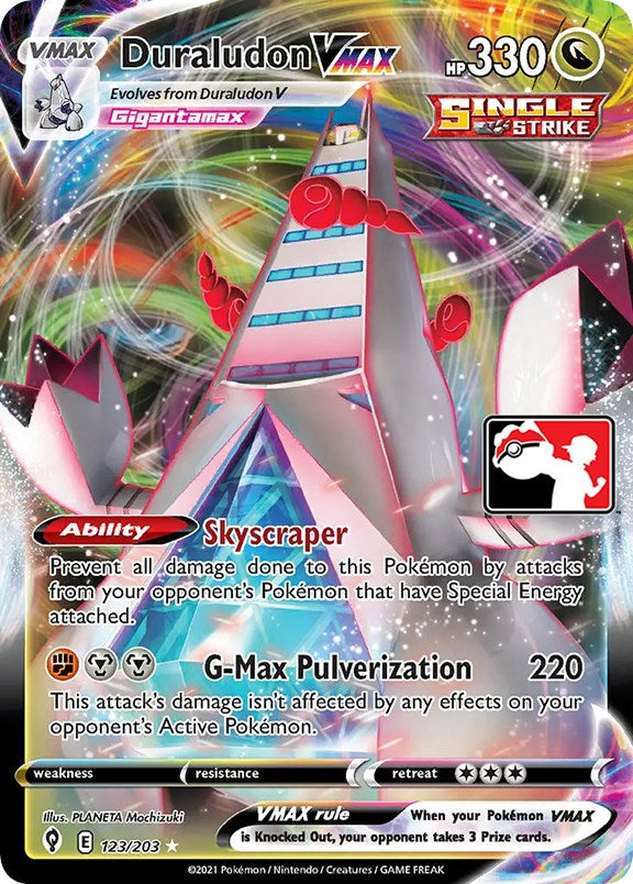 Duraludon VMAX (123/203) [Prize Pack Series One] | Dumpster Cat Games
