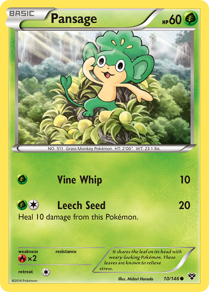 Pansage (10/146) [XY: Base Set] | Dumpster Cat Games