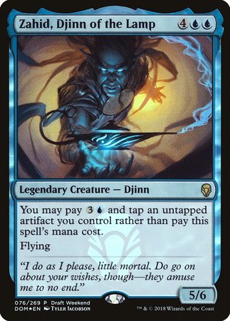 Zahid, Djinn of the Lamp (Draft Weekend) [Dominaria Promos] | Dumpster Cat Games