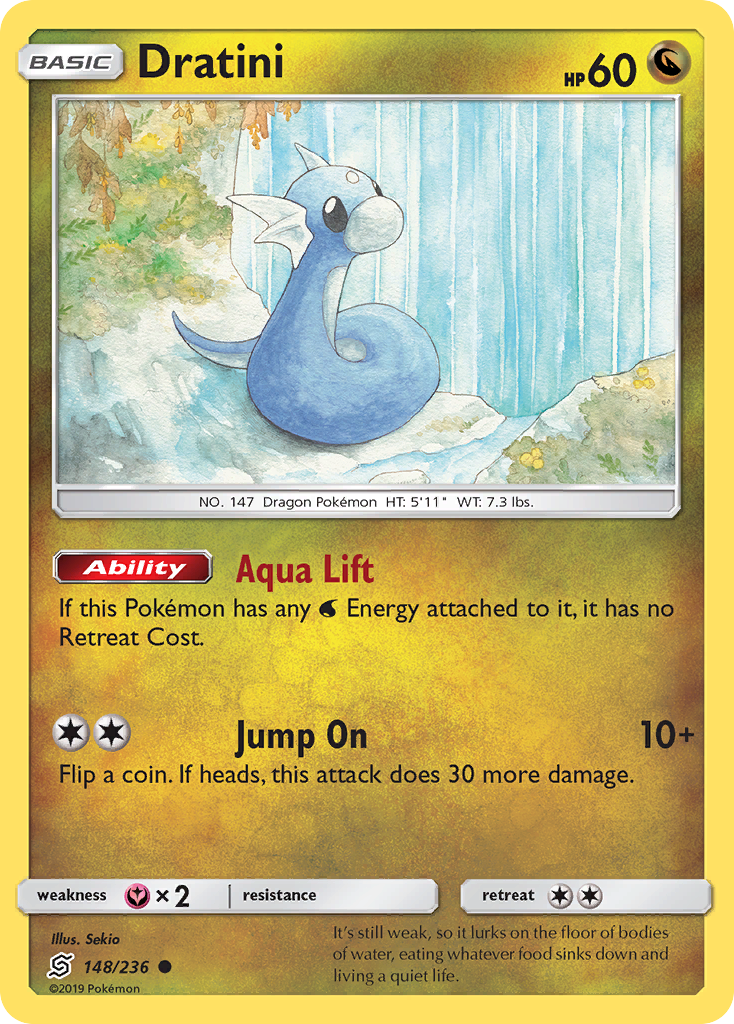 Dratini (148/236) [Sun & Moon: Unified Minds] | Dumpster Cat Games