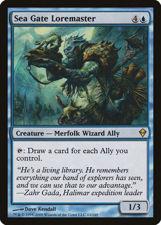 Sea Gate Loremaster [Zendikar] | Dumpster Cat Games