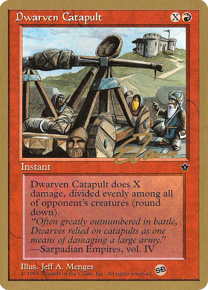 Dwarven Catapult (Eric Tam) (SB) [Pro Tour Collector Set] | Dumpster Cat Games