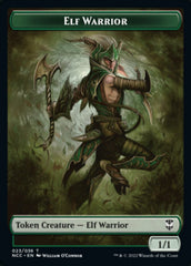 Elf Warrior // Wurm Double-sided Token [Streets of New Capenna Commander Tokens] | Dumpster Cat Games