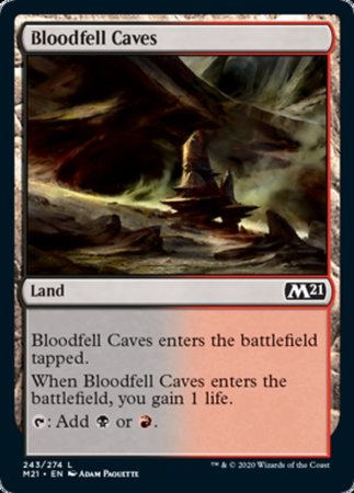 Bloodfell Caves [Core Set 2021] | Dumpster Cat Games