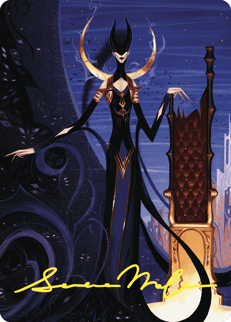 Ashiok, Wicked Manipulator Art Card (57/81) (Gold-Stamped Signature) [Wilds of Eldraine Art Series] | Dumpster Cat Games