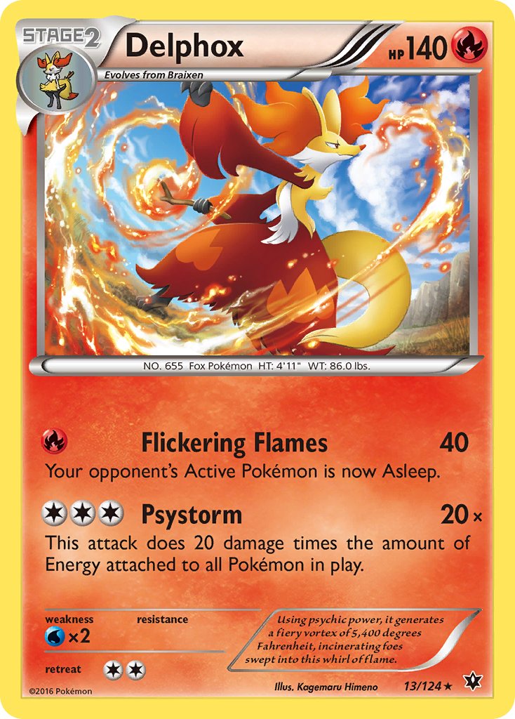 Delphox (13/124) (Theme Deck Exclusive) [XY: Fates Collide] | Dumpster Cat Games