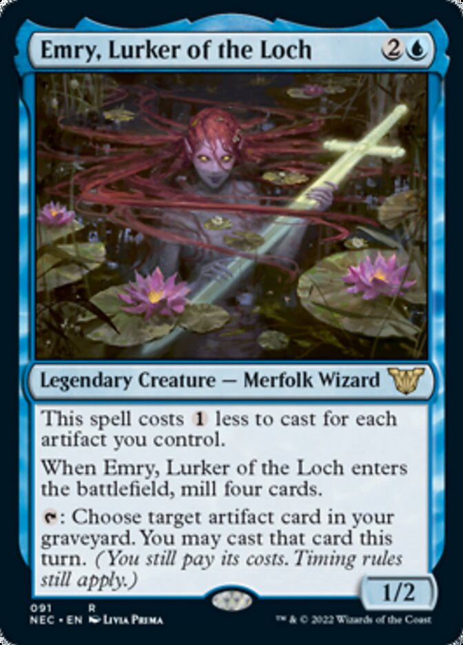 Emry, Lurker of the Loch [Kamigawa: Neon Dynasty Commander] | Dumpster Cat Games