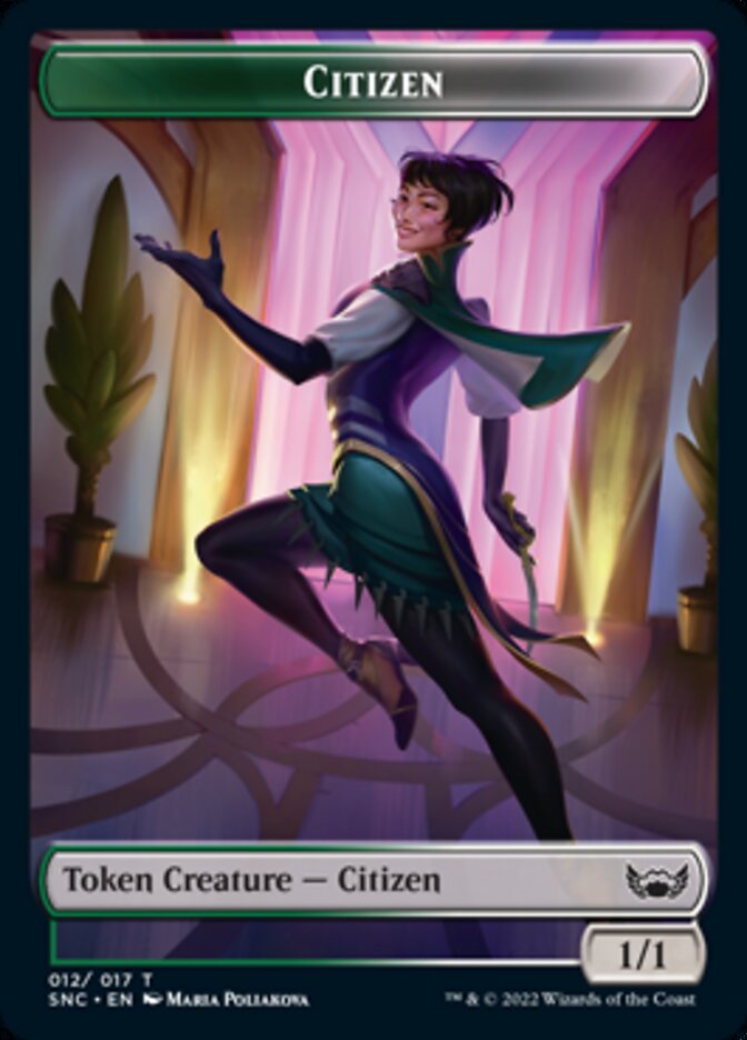 Devil // Citizen Double-sided Token [Streets of New Capenna Tokens] | Dumpster Cat Games