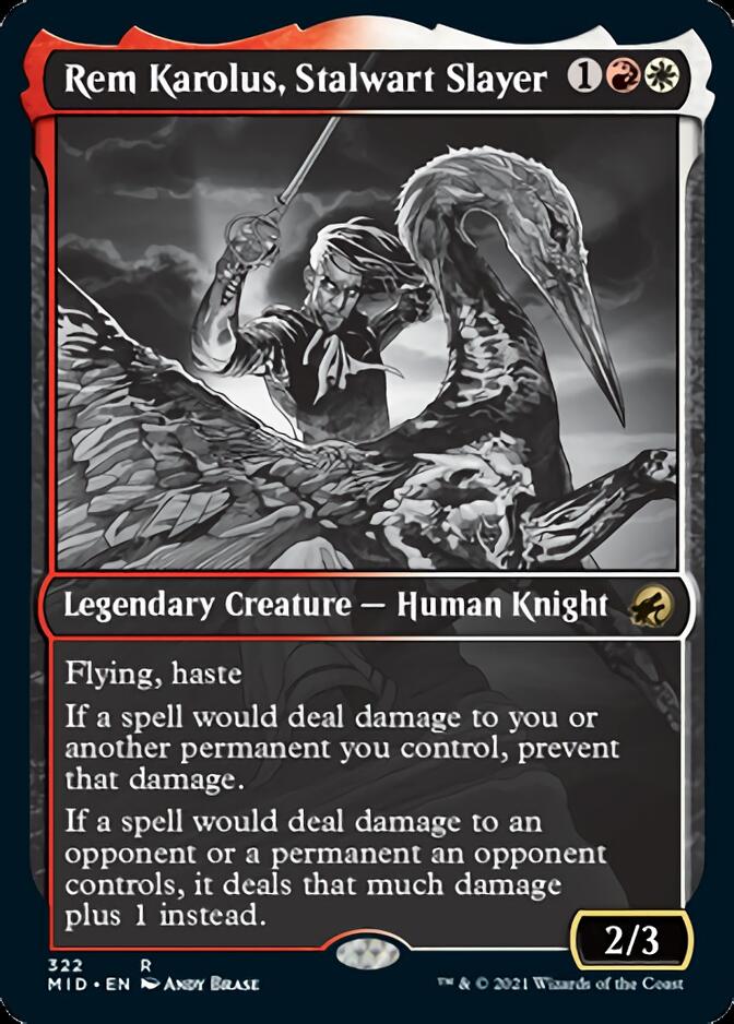 Rem Karolus, Stalwart Slayer (Showcase Eternal Night) [Innistrad: Midnight Hunt] | Dumpster Cat Games