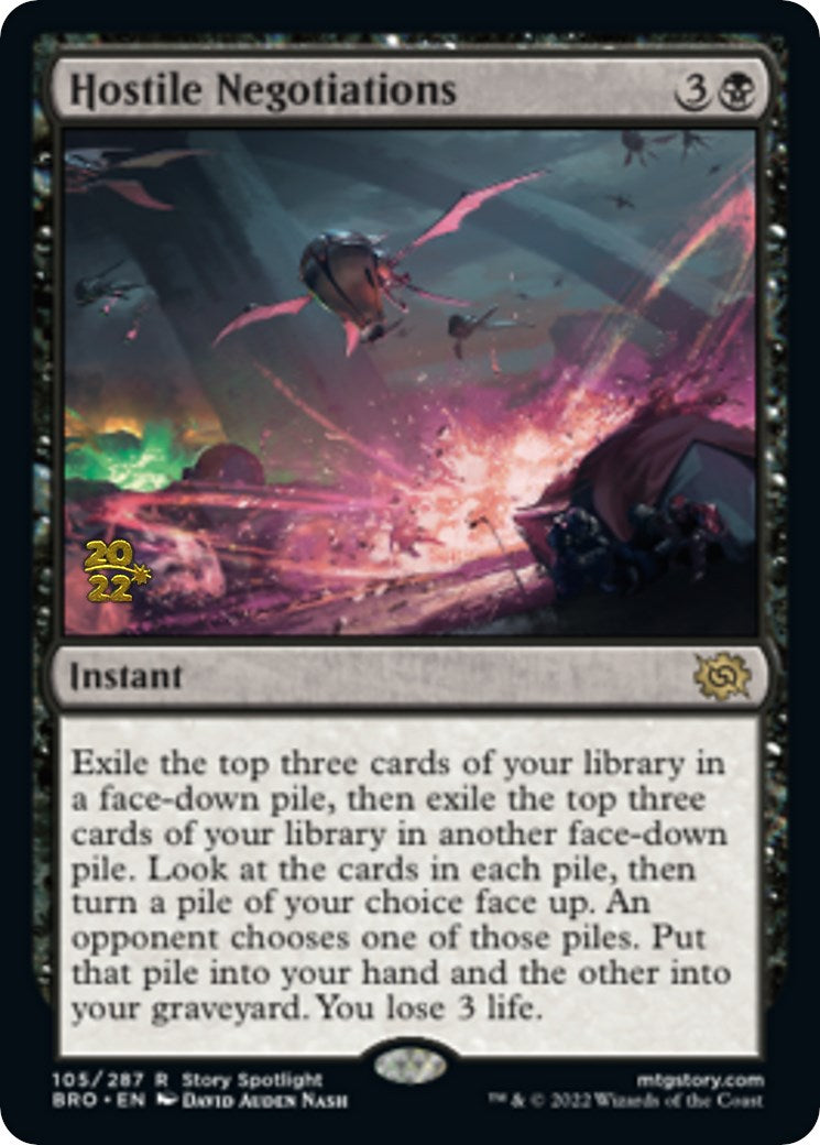 Hostile Negotiations [The Brothers' War: Prerelease Promos] | Dumpster Cat Games