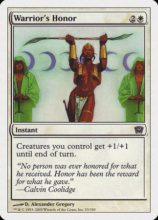 Warrior's Honor [Ninth Edition] | Dumpster Cat Games