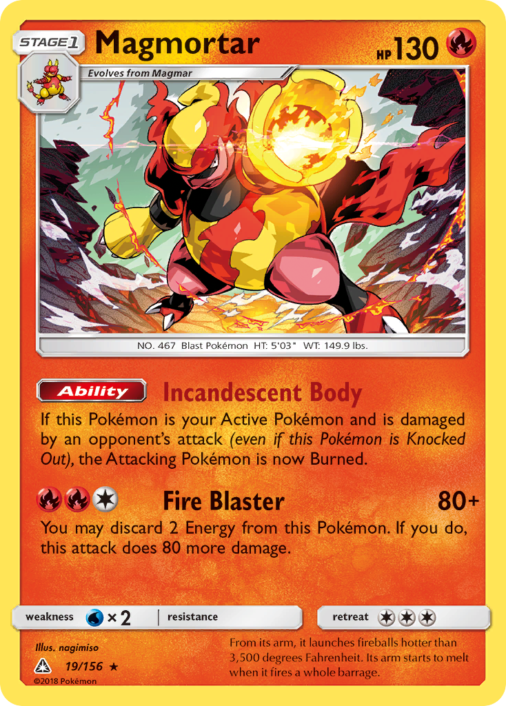 Magmortar (19/156) [Sun & Moon: Ultra Prism] | Dumpster Cat Games