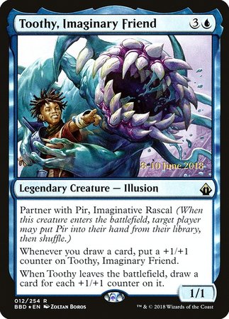 Toothy, Imaginary Friend [Battlebond Promos] | Dumpster Cat Games