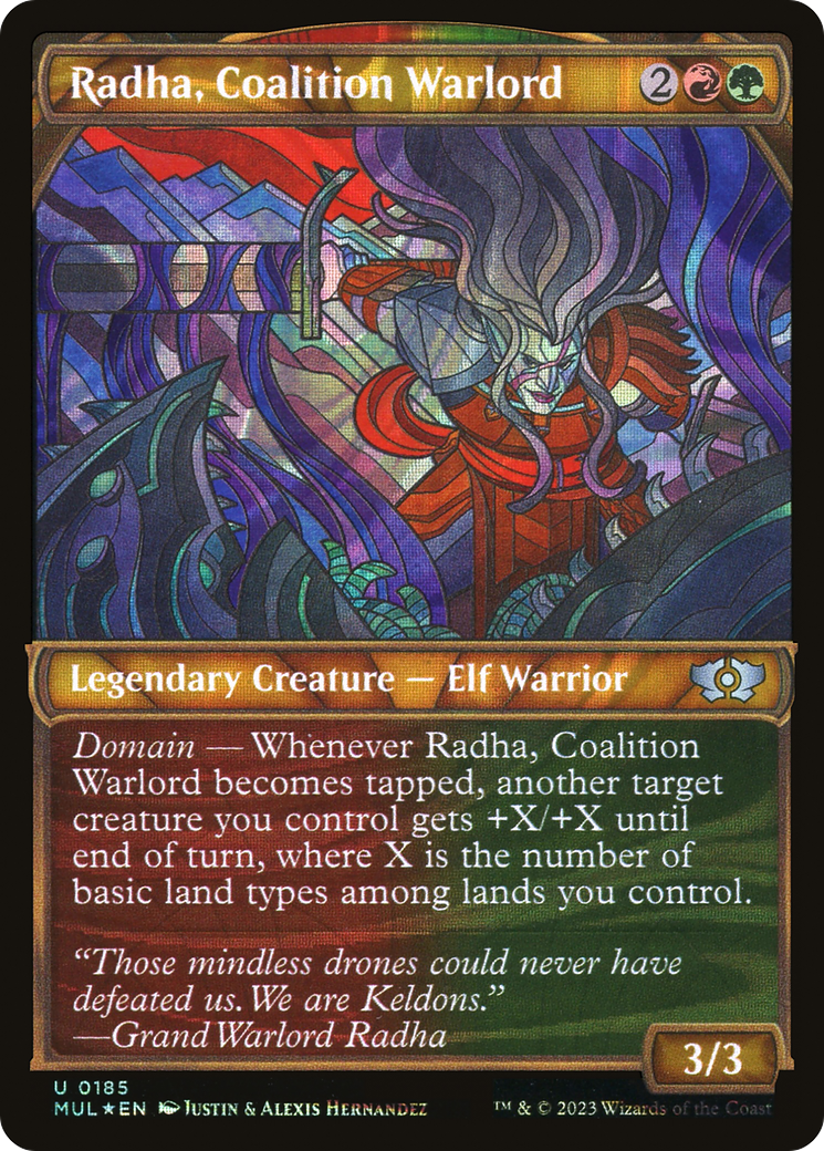 Radha, Coalition Warlord (Halo Foil) [Multiverse Legends] | Dumpster Cat Games
