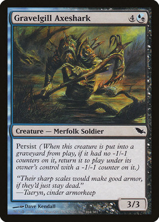 Gravelgill Axeshark [Shadowmoor] | Dumpster Cat Games