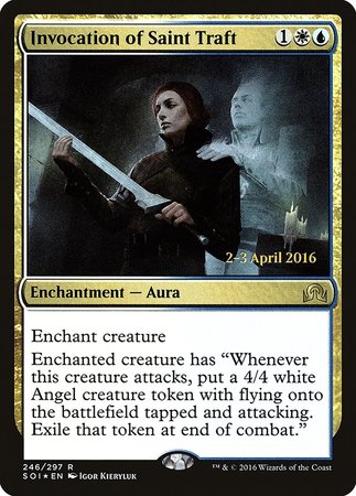 Invocation of Saint Traft [Shadows over Innistrad Promos] | Dumpster Cat Games