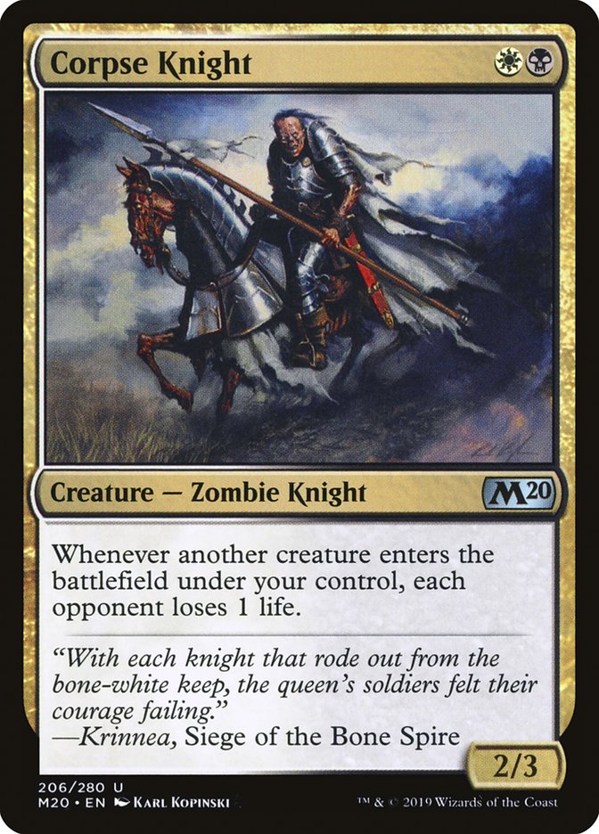 Corpse Knight (2/3 Misprint) [Core Set 2020] | Dumpster Cat Games