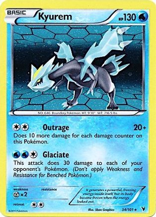 Kyurem (34/101) (Cosmos Holo) [Black & White: Noble Victories] | Dumpster Cat Games