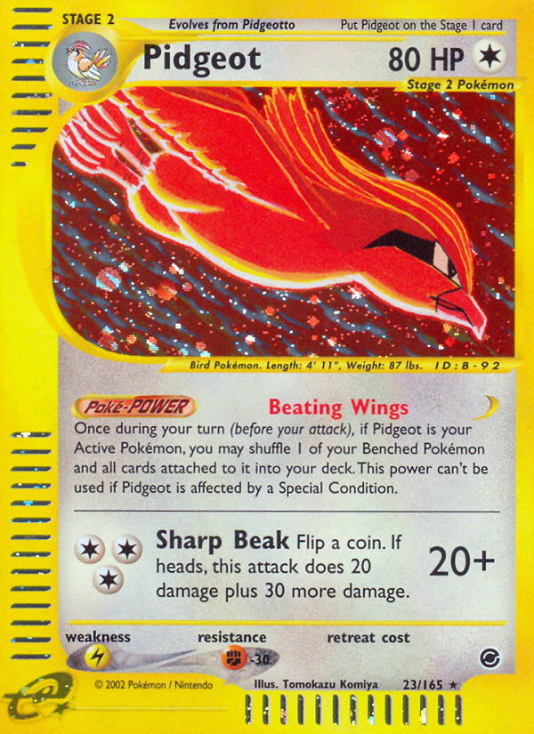 Pidgeot (23/165) [Expedition: Base Set] | Dumpster Cat Games
