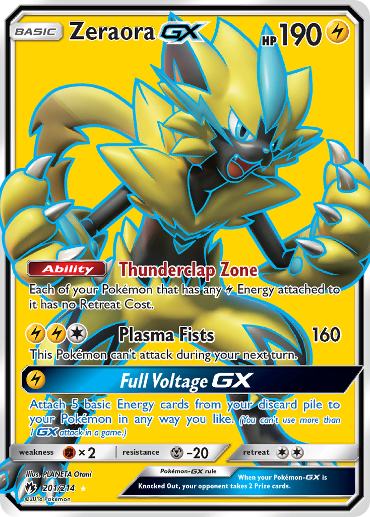 Zeraora GX (201/214) [Sun & Moon: Lost Thunder] | Dumpster Cat Games