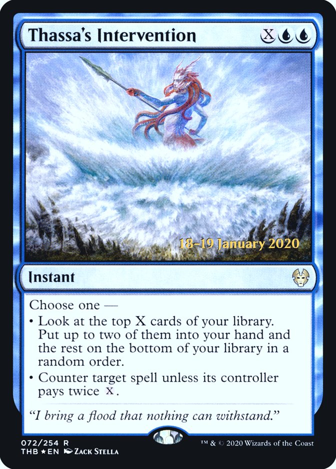 Thassa's Intervention [Theros Beyond Death Prerelease Promos] | Dumpster Cat Games