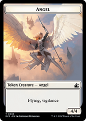 Saproling // Angel (0003) Double-Sided Token [Ravnica Remastered Tokens] | Dumpster Cat Games