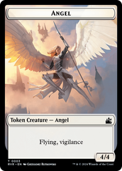 Elf Knight // Angel (0003) Double-Sided Token [Ravnica Remastered Tokens] | Dumpster Cat Games