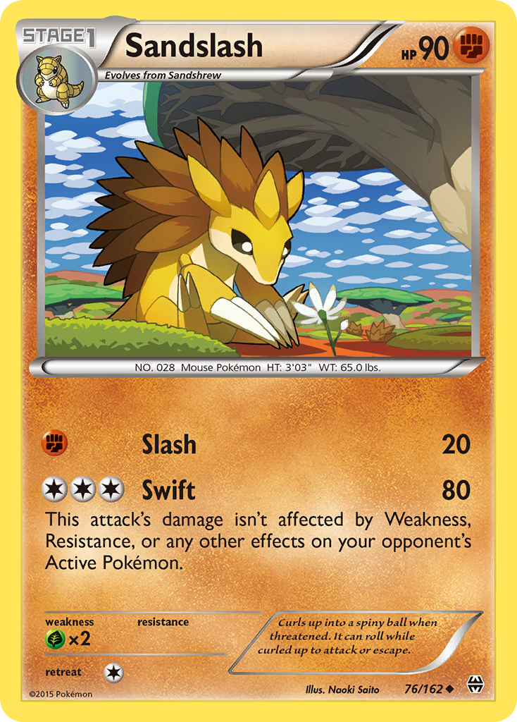 Sandslash (76/162) [XY: BREAKthrough] | Dumpster Cat Games