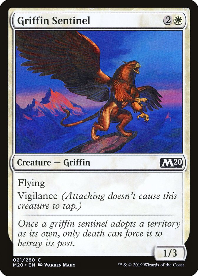 Griffin Sentinel [Core Set 2020] | Dumpster Cat Games