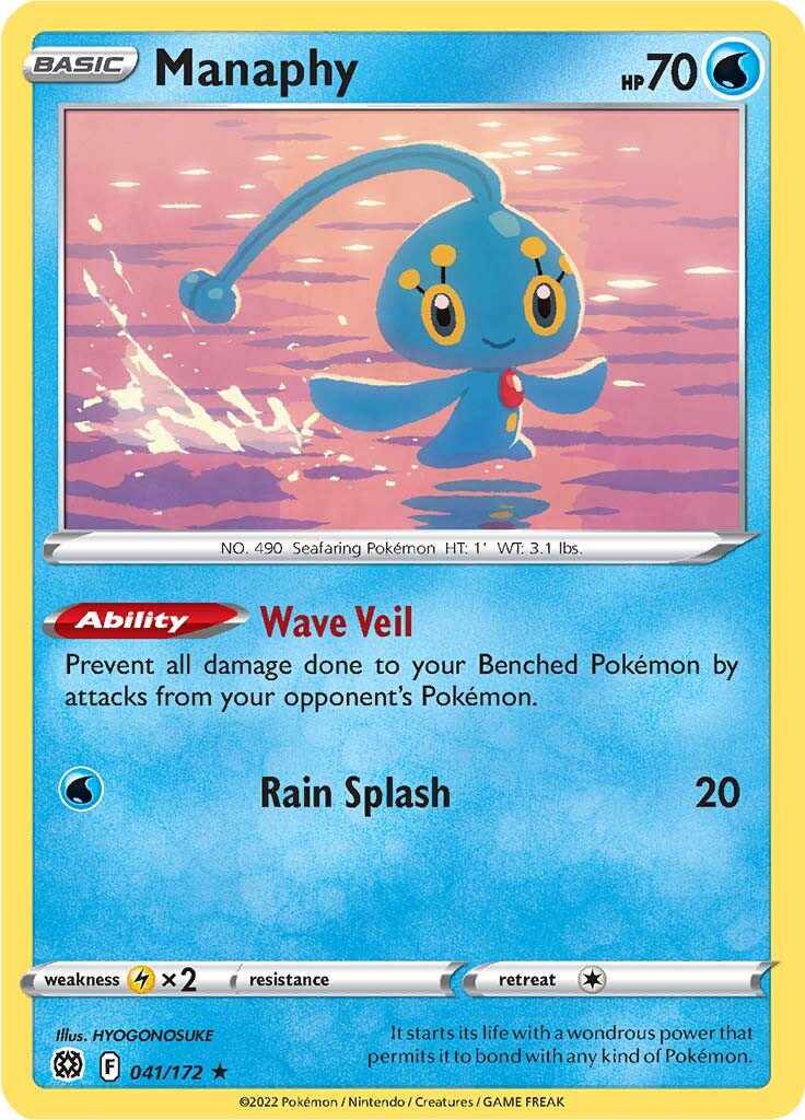 Manaphy (041/172) [Sword & Shield: Brilliant Stars] | Dumpster Cat Games